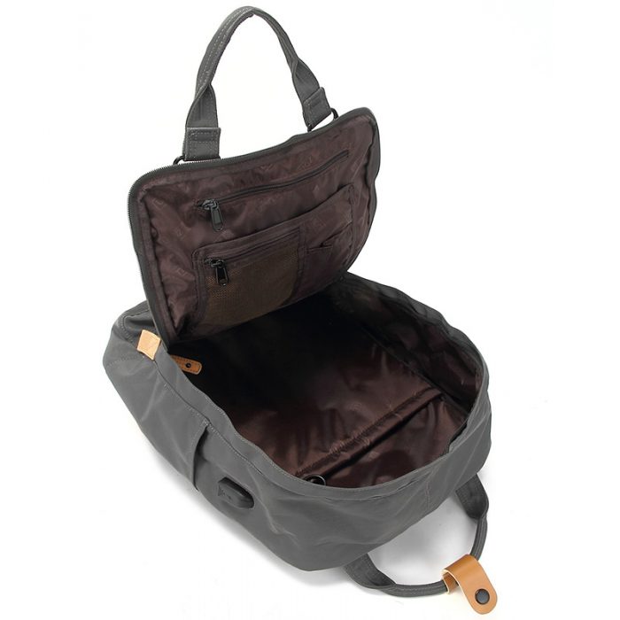 Mochila Praga Gray - ZB-368GR USB - Imagen 4