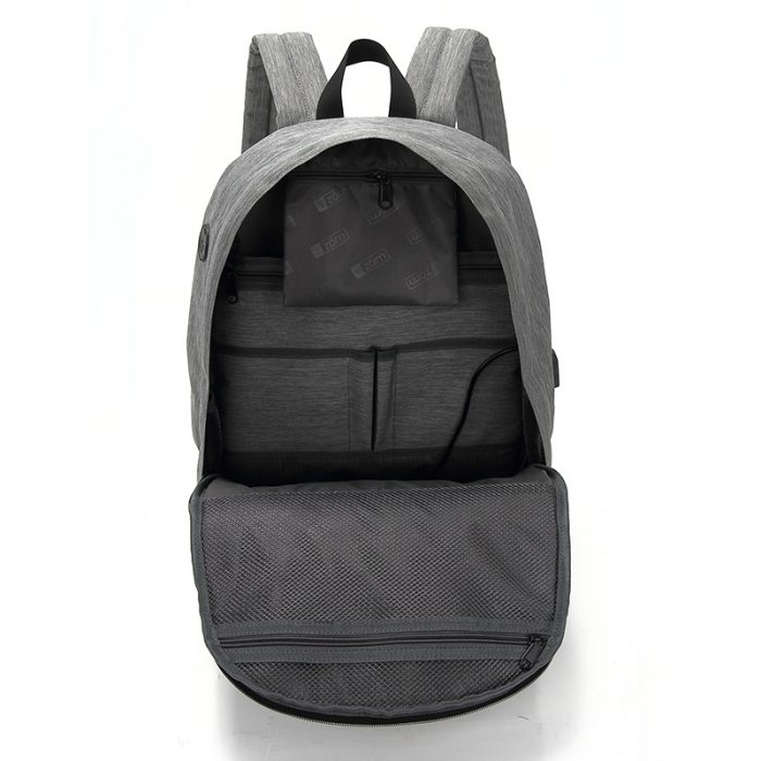 Mochila Roma Gray - ZB-381GR USB - Imagen 4