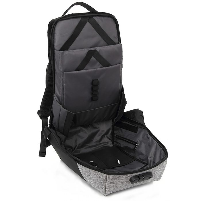 Mochila Antirrobo ZÖM ZB-A609GR USB - Imagen 6
